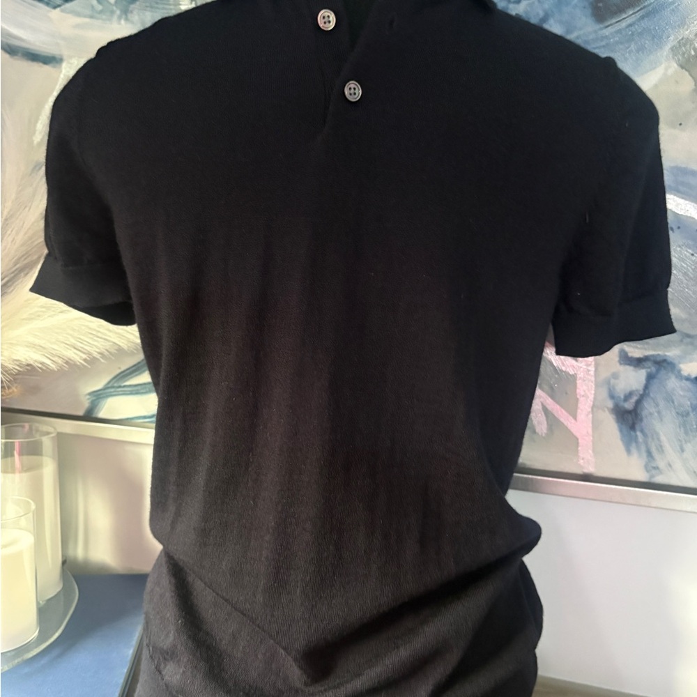 Suitsupply Black Polo Shirt